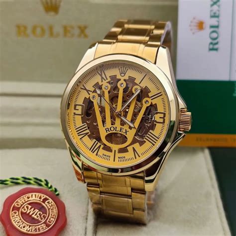 rolex skeleton silver watch price|Rolex skeleton watch price.